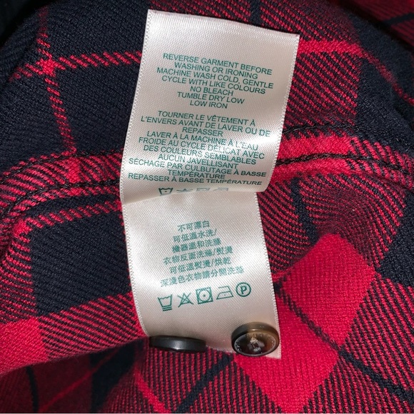 Roots Red & Black Plaid Button Down Flannel Shirt - Picture 7 of 7